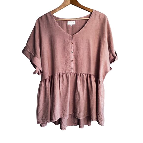Thread & Supply Dusty Rose Babydoll Top Size XL - Picture 1 of 5
